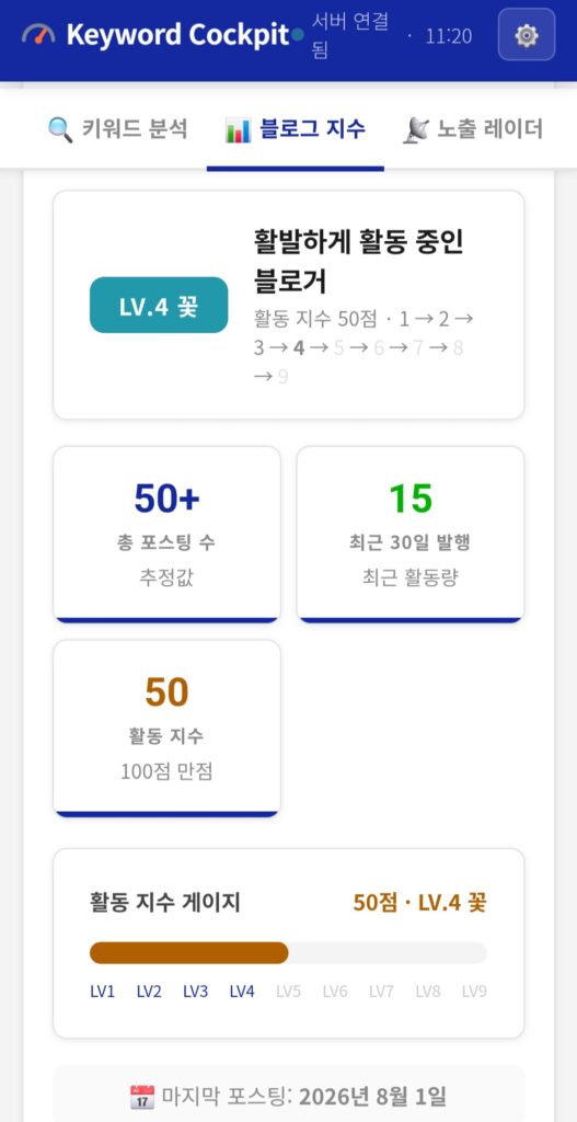 최근 30일 발행량 확인 화면